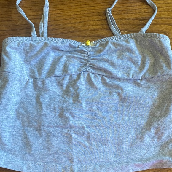 Size S Free People Gray Camisole with Ruched Detail - Picture 1 of 4